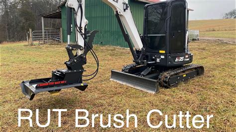 rut brush cutter for mini excavator|mini excavator bush hog attachment.